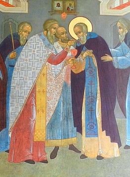 Le immagini sulle pareti dell'entrata nel Monastero di San Sergio - Guida a Mosca