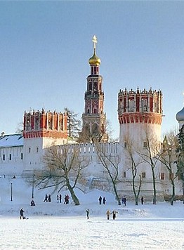 Il panorama invernale del Convento Novodeviciy - Guida a Mosca